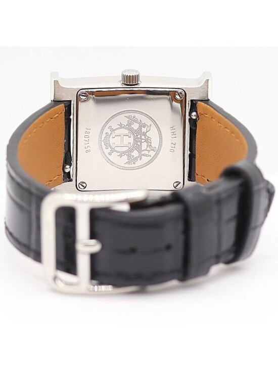 Hermes Watch Quartz White Dial Kut